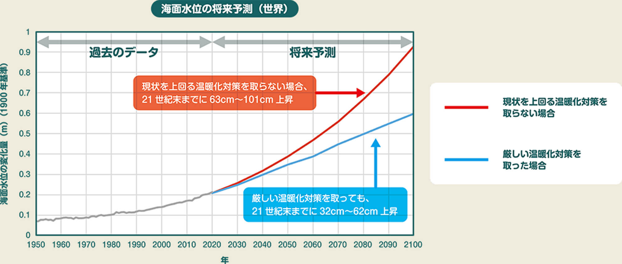 海面水位の将来予測（世界）