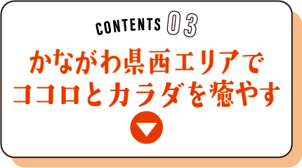 CONTENS03 かながわ県西エリアでココロとカラダを癒やす