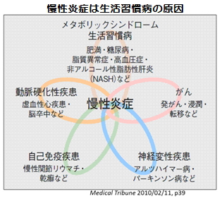 慢性炎症は生活習慣病の原因