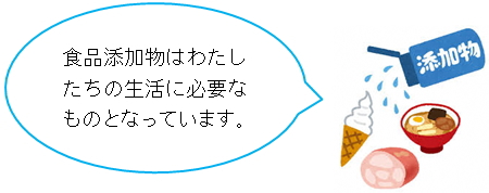 食品添加物はわたしたちの生活に必要なものとなっています