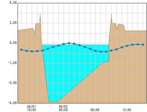 芦穂橋(国) 観測所水位グラフ
