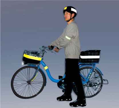 自転車 ライトと反射材 イメージ写真