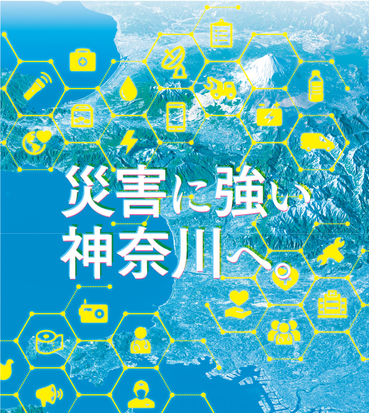 宙瞰図「宇宙から見た神奈川2015」（県立生命の星・地球博物館作成）を加工