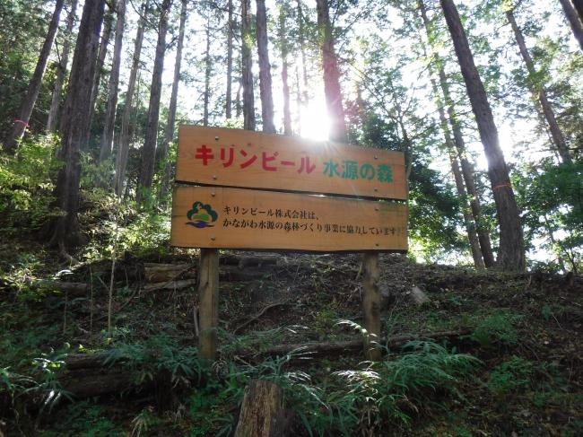 キリン株式会社のパートナー林を示す看板