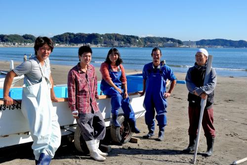 鎌倉漁業協同組合の若手の漁師たち